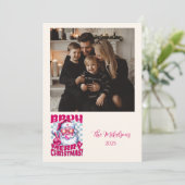 Photo Funny Bruh Merry Christmas Feiertagskarte (Stehend Vorderseite)