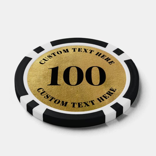 Photo Gold 100 Numbered Pokerchips (Einzeln)