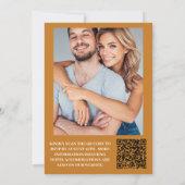 Photo Gold Floral Art Nouveau Wedding Einladung (Rückseite)