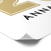 Photo Gold Graduation Party Sign Poster (Ecke)