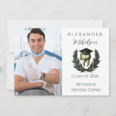 Photo Gold Laurel Tooth Graduation Party Ankündigung (Vorderseite)