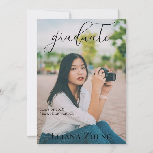 Photo Graduation Announcement Card (Vorderseite)