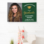 Photo Graduation Announcement Green Banner (InSitu)