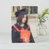 Photo Graduation Invitation, Class of 2026 Einladung (Stehend Vorderseite)