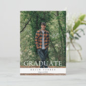 Photo Graduation Invitation Einladung (Stehend Vorderseite)