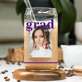 Photo Graduation Party Elegant Modern Script Dosenglas