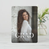 Photo Graduation Party Invite  Einladung (Stehend Vorderseite)