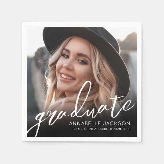 Photo Graduation Party Serviette (Vorderseite)