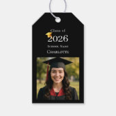 Photo Graduation Party Thank You black Geschenkanhänger (Vorderseite)