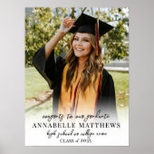 Photo Graduation Party Welcome Sign Poster (Vorne)