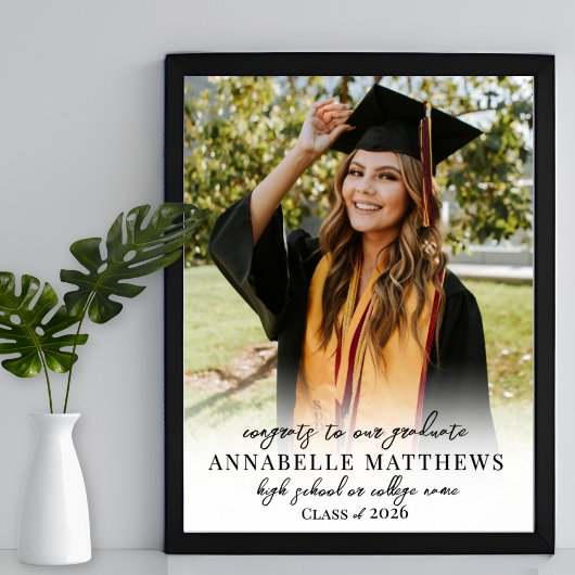 Photo Graduation Party Welcome Sign Poster