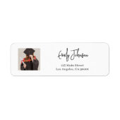 Photo Graduation Return Address Labels Custom Eleg (Vorne)