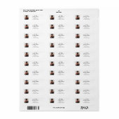 Photo Graduation Return Address Labels Custom Eleg (Vorne)