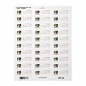 Photo Graduation Return Address Labels Floral (Vorne)