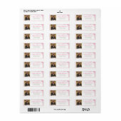 Photo Graduation Return Address Labels Pink Bow (Vorne)