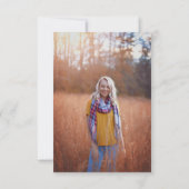 Photo Graduation Thank You Card Dankeskarte (Rückseite)