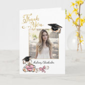 Photo Graduation Thank You Card Karte (Gelbe Blume)