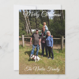 Photo Greeting Card Merry Christmas Customize  Feiertagskarte