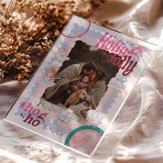 Photo Groovy Nutcracker Retro Pastel Christmas Acryleinladungen