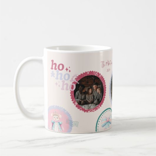 Photo Groovy Nutcracker Retro Pastel Christmas Kaffeetasse (Links)