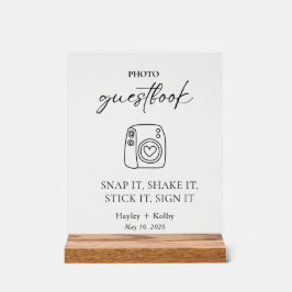 Photo Guestbook Table Top   Acrylschild