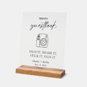 Photo Guestbook Table Top   Acrylschild (Winkel)