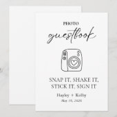 Photo Guestbook Table Top Sign/Card for Framing (Vorne/Hinten)