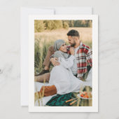 Photo Heart Script QR Code Wedding Save The Date (Rückseite)