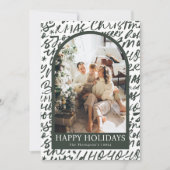 Photo Holiday Card, Modern Christmas Card Einladung (Vorderseite)