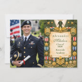 Photo Honor & Valor Graduation Party Ankündigung (Vorderseite)