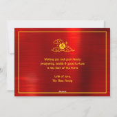 Photo Horse Papercut Chinese Lunar New Year 2026 Feiertagskarte (Rückseite)