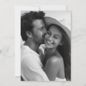 Photo Hydrangea Monogram Save The Date Einladung (Rückseite)