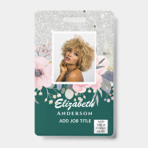 PHOTO-ID Mitarbeiter VIP PASS Mädchen Glitter Blum