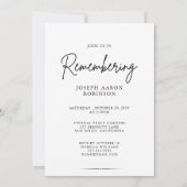 Photo In Loving Memory Funeral Memorial Keepsake Einladung (Rückseite)