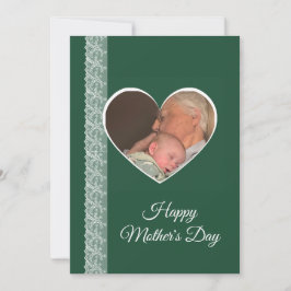 Photo inside Heart image with lace border Karte