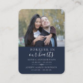 Photo Joint Double Funeral Blue Prayer Card Visitenkarte (Vorderseite)