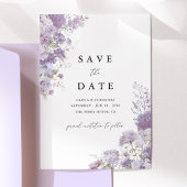 Photo Lavender Floral Elegant Wedding Save The Date