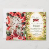 Photo Little Meadow Lady Turns One Einladung (Vorderseite)