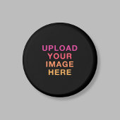 Photo Logo Business Simple Template Black Magnet