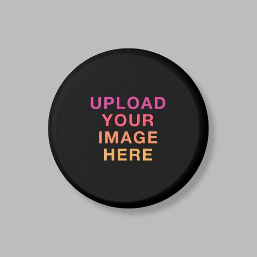 Photo Logo Business Simple Template Black Magnet