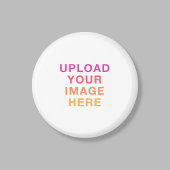 Photo Logo Business Simple Template White Magnet