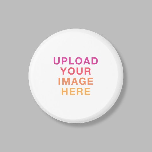 Photo Logo Business Simple Template White Magnet