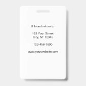 Photo Logo Employee Blue Ausweis (Rückseite)