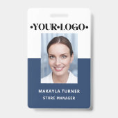 Photo Logo Employee Blue Ausweis (Vorderseite)