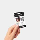Photo logo QR CODE press pass ID Ausweis (Handheld)