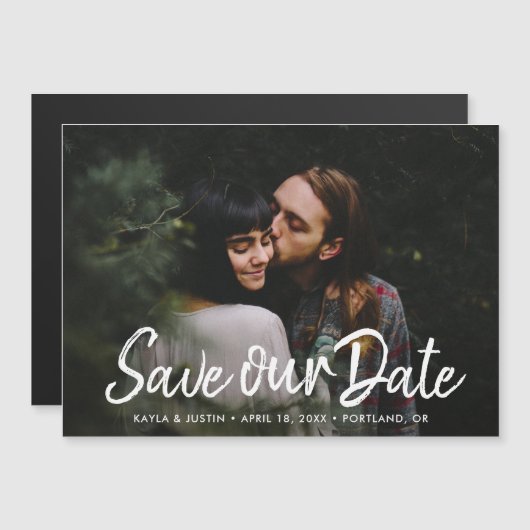 Photo Magnet Save the Date Wedding Invitation (Vorne/Hinten)