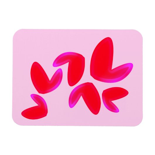 Photo magnet with Hearts (Horizontal)