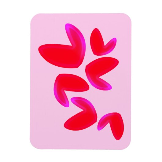 Photo magnet with Hearts (Vertikal)