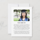 Photo Medical School Graduation Ankündigung (Rückseite)