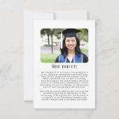 Photo Medical School Graduation Ankündigung (Rückseite)